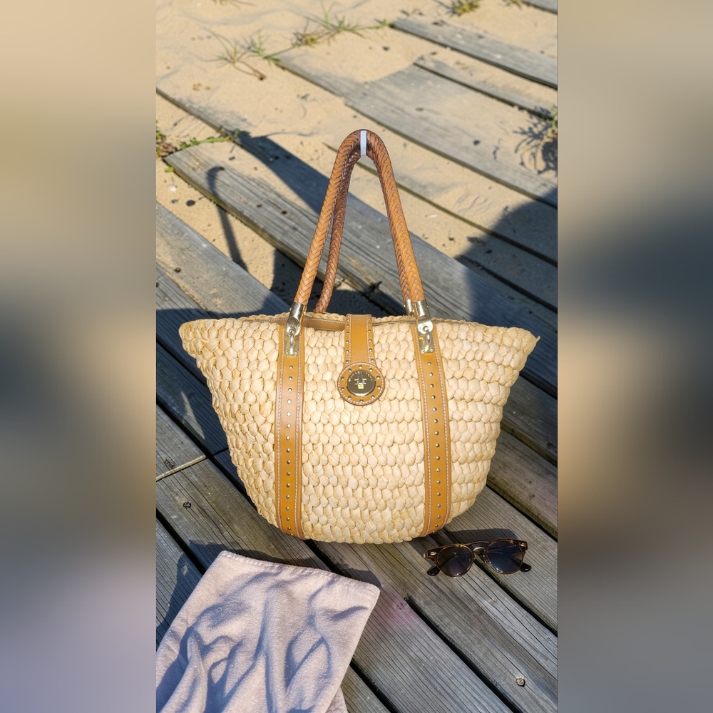 Michael Kors Santorini Straw Tote Bag